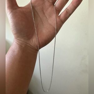 White Gold Rope Chain - 20”